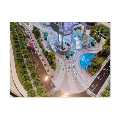 Perfect LED Lighting City Planning Miniature Building Model , Crystal Model Building
