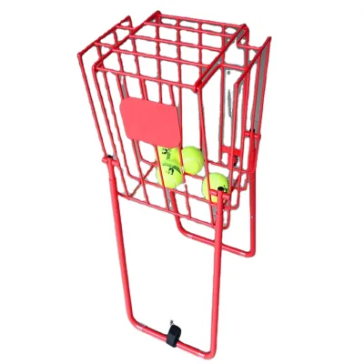 Good quality tennis ball collector cart with wheels tennis ball basket