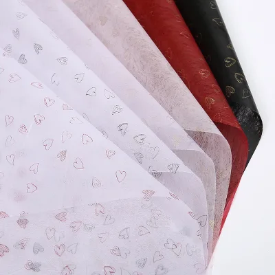 Wholesale Colored Printed Flower Bouquet Wrapping Paper for Gift Packing