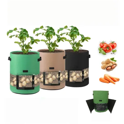 JQ 360 Degree Intermediate Clear Potato Bag Plant Grow Bag Vegetable Potato Tomato Cover Potato Grow Bag