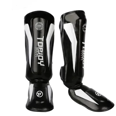 Wholesale Muay Thai Adult Karate Kick Coaching Training Gel Impact Foam Secure Foot Grip Boxing Shin Guards
