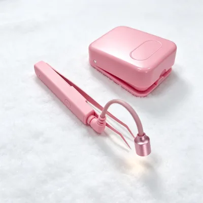 Hot Professional 395nm Flash Cure Light for Eyelash Extension One Pedal Match 2 Battery Wireless Clip-on Tweezer UV Lash System