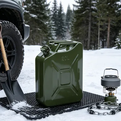 20L Durable Metal Jerry Can Anti-Corrosion Gas Diesel Fuel Storage Container for Construction Equipment Agricultural Machinery
