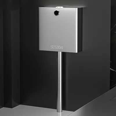 HONGDEC 304 Stainless Steel Squat Toilet Universal Flush Box Square Manual Sensing Model Wall Mounted Toilet Tank Household