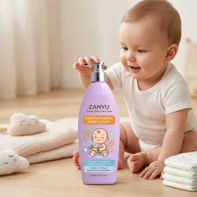 Private Label OEM Baby Body Lotion 500ml Chamomile Oatmeal Extract All Day Soothing Moisturizing Sensitive Skin Wholesale