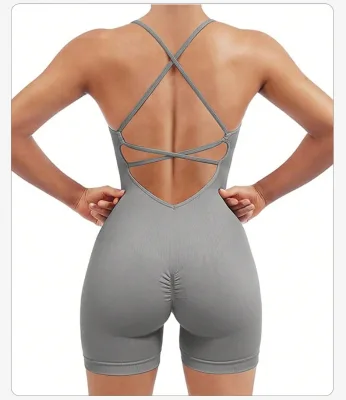 Women's Seamless Anti-Wrinkle Quick Dry Breathable Lightweight Yoga Bodysuit Solid Pattern Spandex/Polyester Fitness Tracksuit