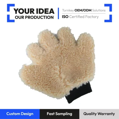 ST-P023 5-Fingers Highly Absorbent Car Wash Mitt Polyester Cleaning Glove for Car & Motorcycle Detailing