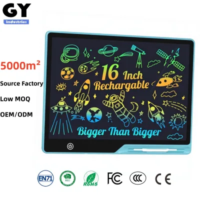 LCD Writing Board Children 16 Inch Rechargeable Plastic Colorful Screen Educational Drawing Tablet for 3-6 Year Olds Boys Girls