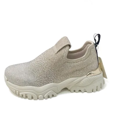 Wholesale Light Weight Breathable Anti-Slip Wedge Sneakers for Women-Sparkly Winter Spring Summer Autumn Walking Shoes