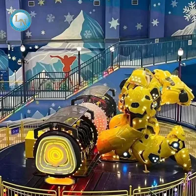 Commercial Robot Top Spin Ride 360 Rotary Thrill Game Equipment LINO LN-66G 16m Height 17.3KM/H Speed >500KG Amusement Rides
