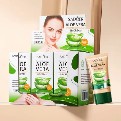 SADOER Private Label Aloe Vera Makeup Concealer BB Cream Lightweight Brightening BB Cream