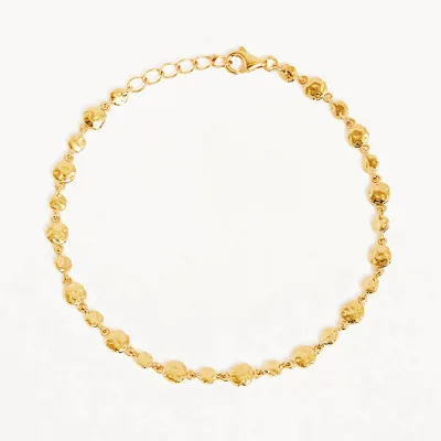 CHICNNA Modern S925 Silver Tiny Irregular Bracelet 18k Gold Plated Handcrafted Molten-texture Bracelet Fashionable Charm Jewelry
