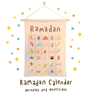 Eid Countdown Ramadan Advent Calendar 30 Pockets Stylish Ramadan Hanging Calendar Islamic Decoration