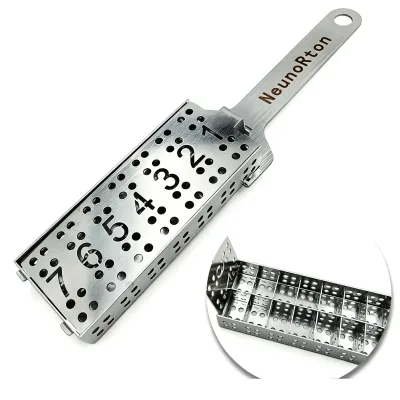 14 Grids Oral Care Dental Wax-Removal Scaling Kit Stainless Steel Scaler Silver Denture Teeth Cleaning Tray