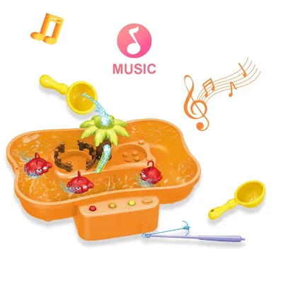 Funny Fishing Game Toy with 13PCS Accessories Double Player Water Play Table for Kids Bath Playing Toy