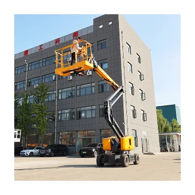 Factory Customized 16 Meters Telescopic Self-Propelled Aerial Lifting Platform Automatic Diesel Curved Arm Hydraulic