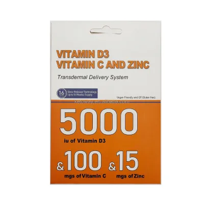 China Transdermal Patches Vitamin B Large Xl Clear Energy Vitamin C Pransdermal Patch Manufactur for Kids