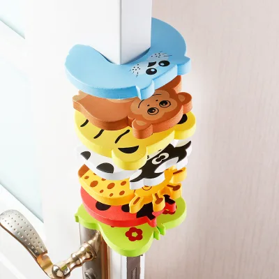 Baby Safety for Newborn Furniture Card Door Stopper Security Cute Animal Care Child Lock Finger Protector