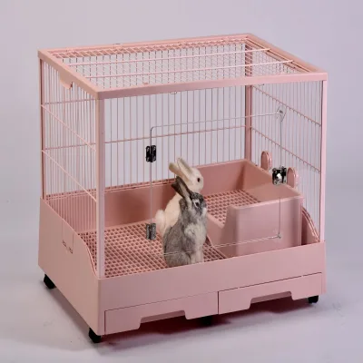 Solid Pattern Rabbit Chinchilla Ferret Cage Anti-Spray Pulling Drain Iron Plastic Breathable Powder-Coated Pallet-Type Plastic