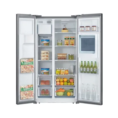 606L Wholesale Home Use Smart Fridge Large Capacity Fresh Preservation Silent Efficient Cooling Side-by-side Refrigerators