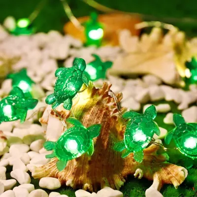 Ocean Theme Copper Wire LED String Lights 3M 30LED Remote Control Led Green Turtle Indoor Decorative String Lights