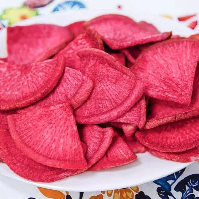 Crunchy and Healthy Dried Food Radish Crisps with Great Flavor for Portable Snack