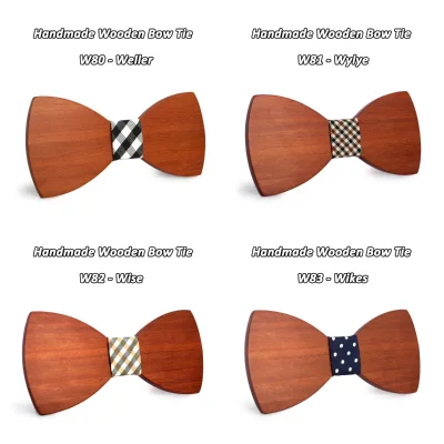 Handcrafted Product Relax Polyester Yarn Wood Bow Ties for Men Daily Use Product Japanese Style Bow Affordable Items Low Moq