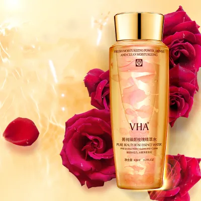 OEM VHA Vegan Herbal Rose Essential Oil Moisturizing Whitening Face Liquid Skin Toner
