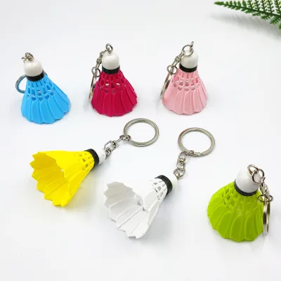 Sport Styles Mini Badminton Keychain Unisex Metal Badminton Racket Key Ring Purse Bag Backpack Decor Accessories