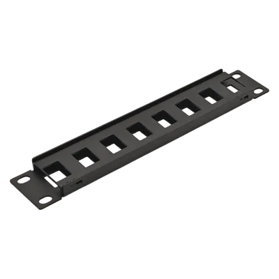 Factory Price Enyoo OEM 10 Inch 1U 8 Ports Steel Patch Panel Model PANELBLKUTP24 Unloaded Empty for