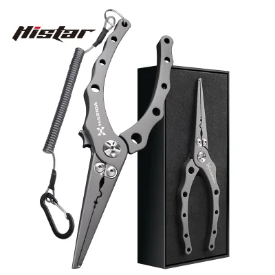 HISTAR Titanium Alloy Tungsten Steel Blade Multifunctional Ultra-Light Anti-Marine Water Anti-Corrosion Fishing FG Lure Pliers