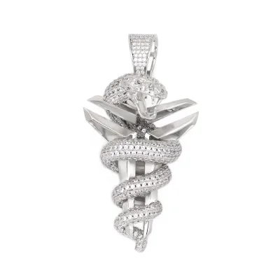 Trendy Silver Moissanite Pendant & Charms Alluring Elegance Sparkling with Style