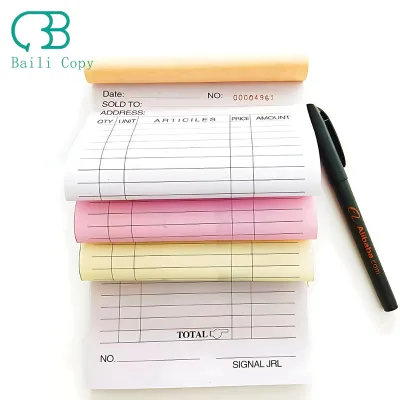 Hot Sale Nrc Carbon Bill Receipt Book Carbonless Form Custom Printing Paper Lottery Ticket