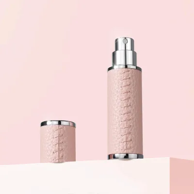 Magnetic Cap Portable Personal Care Perfume Bottle Pump Sprayer Zinc Alloy Body Collar 5ml Refillable CNC Processed F603 Model