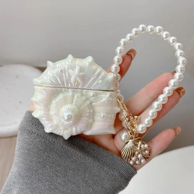 Electroplated Colored Seashell Conch Case for AirPods Pro/Pro2/AirPods 3/4  Protective Sleeve for AirPods 3/4 Cover