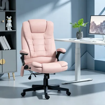 Comfortable Padded Massage Office Chair Height Adjustable 360 Swivel Recliner Chair Chair With Heating for Adult Working Relax