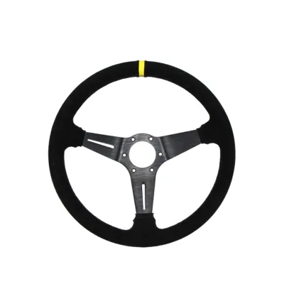 SW-01 350mm Suede Leather Quick Release Steering Wheel