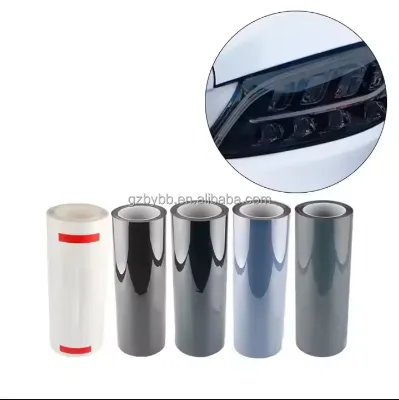Decorative Films Dark Light Smoke Black White to Purple Protection TPU TPH PPF Honeycomb Transparent LED Film for Car Headlight