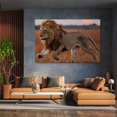 Contemporary Acrylic Lion Zebra Horse Wall Art Modern Digital Inkjet Printing Canvas Painting Office Living Room Animal