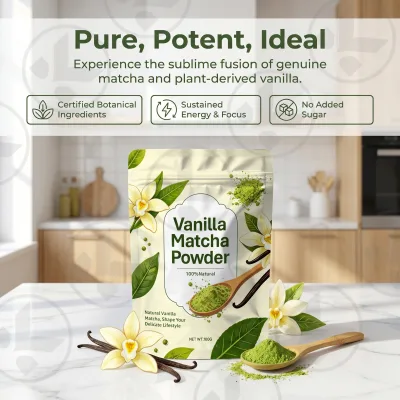 Top Grade OEM/ODM Vanilla Matcha Powder 100% Natural Organic Ceremonial Grade Matcha Powder Custom Package Improve Energy Focus