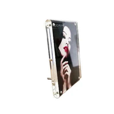 Promotional Gifts Table Standing Magnets Acrylic Material Photo Frame