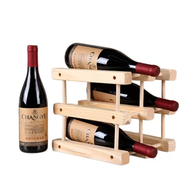 Wooden 1-12 Bottles Wine Storage Rack Wine Holder decoration Wine rack solid wood household small