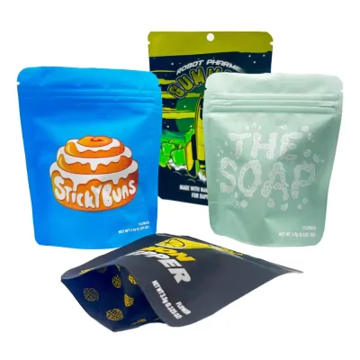 Custom Print Stand up Pouch Resealable Zip Lock Food Packaging with Security Feature for Dried Flowers Candy Coffee & More