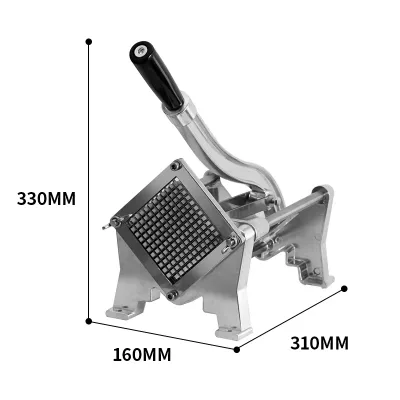 Commercial Use Manual Potato Chips Metal Cutter Machine Horizontal with 3 Molds Multifunctional Chopper