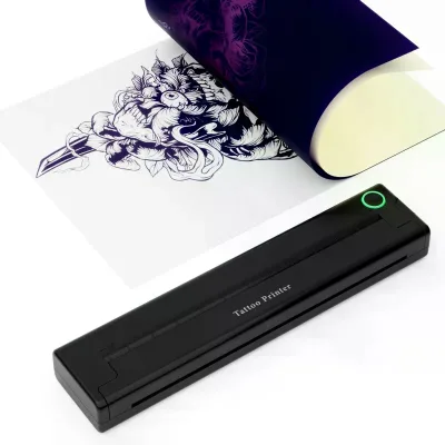 Tattoo Printer Thermal Sensitive Inkless Portable A4 Bluetooth Wireless USB Document Printer