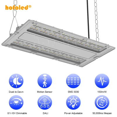 100 Watt Led Troffer Light Hofoled 150W 200W 240W 300W Linear High Bay Shop Light for Warehouse Workshop Factory Garage Barn