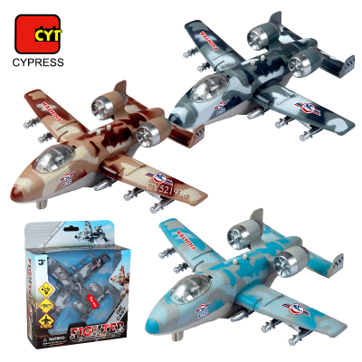 High Quality Die Cast Airplane Model Military Transport Aircraft Fighter Jet Pull Back Plane Toys With Light and Sound