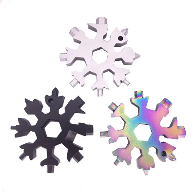 18 in 1 Snowflake Outdoor Multi-function Screwdriver Portable Edc Tool Crowbar Bottle Opener Tactical Survival Gear Bushcraft