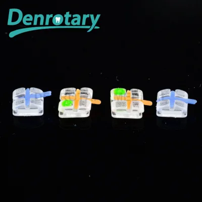 Denrotary Dental Orthodontic Sapphire Brackets Mini Roth 022 345 Hook Medical Poly-crystalline Manual