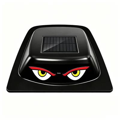 Automotive Solar-Powered 3W Warning Strobe Light Dynamic Evil Eye Radar-Cover Lamp Standard Fitment Car Navigation-Style Light